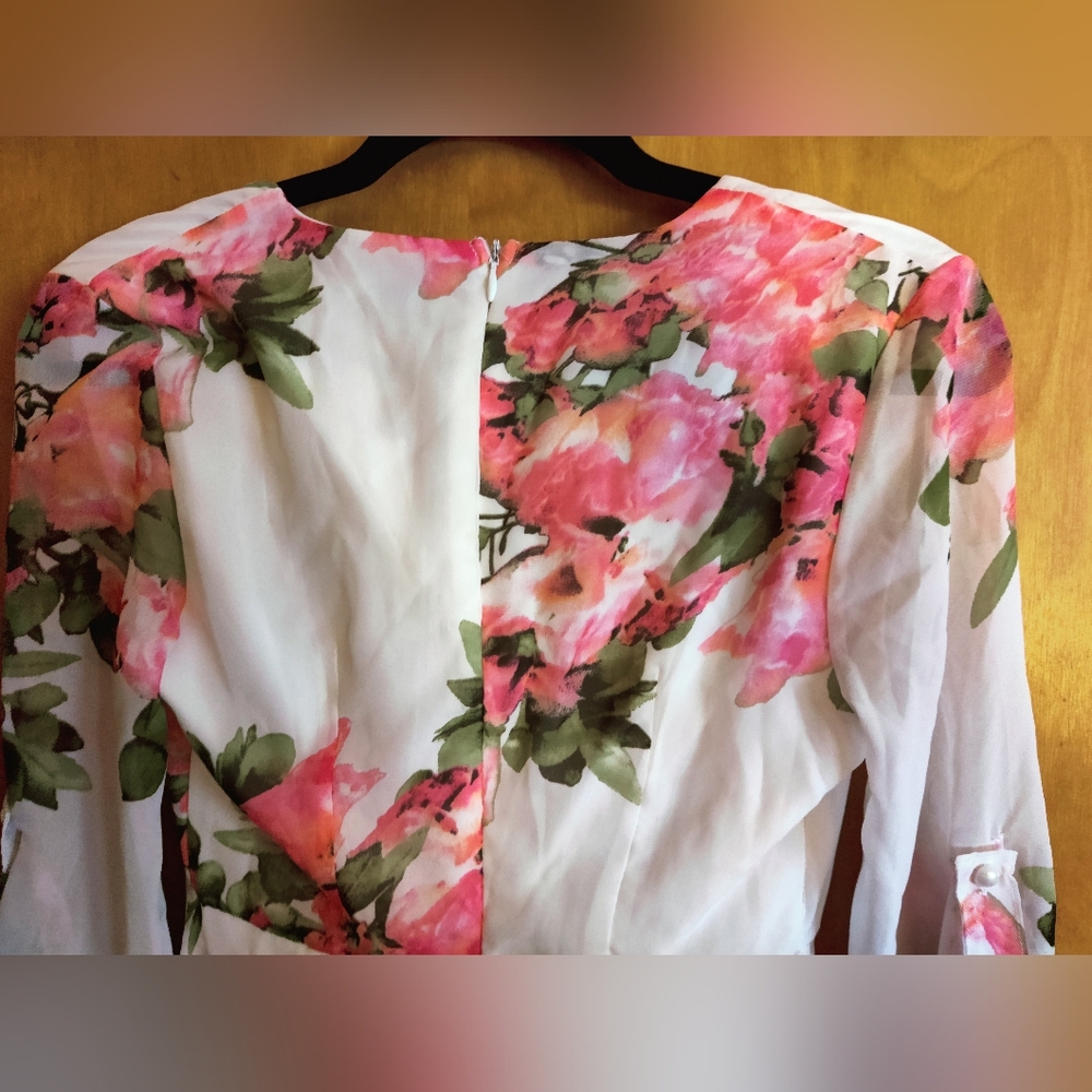 Showpo Steal the Show Playsuit White floral Maxi Small - Picture 8 of 11